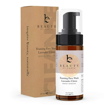 This Works Cleanser Foaming Face Wash (Lavender Citrus) - Cleanser Made w/Organic & Natural Vegan Ingredients for Gentle Cleansing of Sensitive, Dry, Oily, Acne Prone - Works w/Facial Brush, Best for Men Women & Teens ()