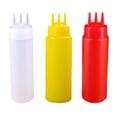 thumbnail image 1 of 3pcs Refillable Ketchup Squirt Bottle Multicolor Squeezer Sauce Bottle for Ketchup , 650ml, 1 of 8