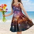 thumbnail image 2 of AUNVITO Girls Sleeveless Print Round Neck Tank Dress Casual Summer Sundress, 2 of 6