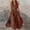 Brown, variant on Womens 100% Cotton High Waist A-Line Shirt Maxi Dress Casual Sleeveless Collared V-Neck Flowy Long Sundress with Button Down