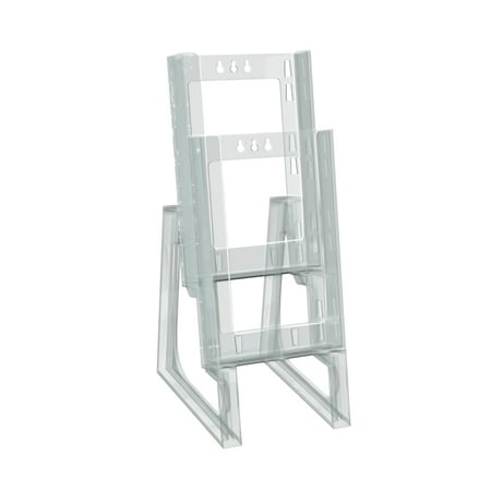 UPC: 0696859998812 | Azar Displays 252331 Two-tier Modular Trifold Brochure Holder  2-Pack