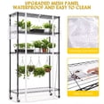 thumbnail image 3 of 4-Tier Indoor Greenhouse with Grow Light, 59" Plant Stand with 4-Pack Full Spectrum Plant Lights, Mini Greenhouse Cabinet with Clear PVC Cover, Timer, Thermometer,for Seed Starting & Plant Care, 3 of 8