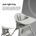 thumbnail image 5 of Mompush Olli 7-in-1 Convertible High Chair, Adjustable Footrest, Dishwasher-Safe Tray, Compact Folding Baby & Toddler Chair, Gray, 11.6LB, Unisex, 5 of 9
