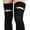 Black W/ White Mustache, variant on ToBeInStyle Womens Wicked Scary Bloody Designs Thigh Highs - White/Red - OS
