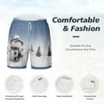 thumbnail image 5 of Sigee Snowman And Christmas Tree Print Mens Swim Trunks with Compression Liner Quick Dry Swim Stretch Beach Shorts with Pockets,S-3XL, 5 of 7