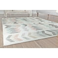 thumbnail image 4 of Rugs America Mika MO50A Mint Lime Geometric Contemporary Gray Area Rug, 8'x10', 4 of 7