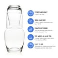 thumbnail image 2 of Trinkware Clear Glass Bedside Carafe with Tumbler Night Set 24oz, 2 of 6