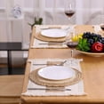 thumbnail image 5 of Woven Placemats Set of 6 Handmade - Boho Farmhouse Table Mats with Cotton Burlap & Straw, Macrame Decor for Dining & Kitchen, 5 of 8