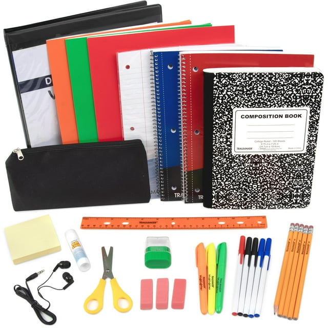 Kit de material escolar Trail Maker Middle High School 5º a 12º