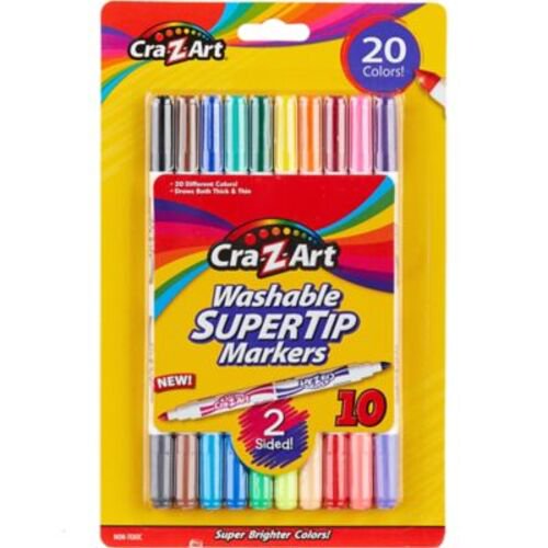 CraZArt Washable DoubleEnded Super Tip Markers 10ct