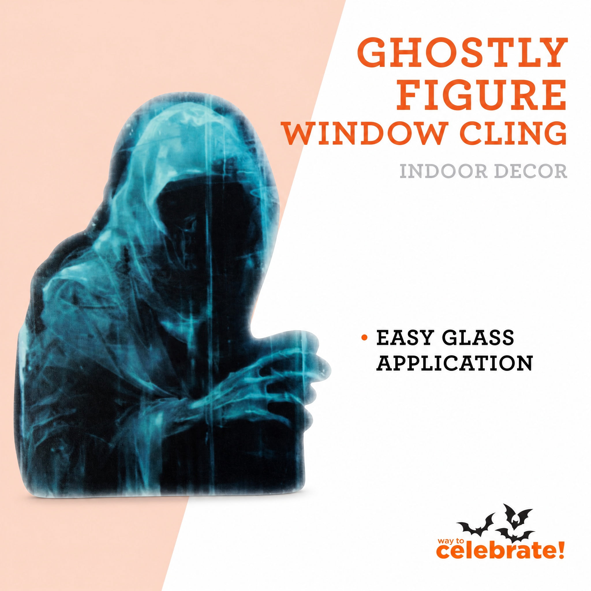 Ghostly Figure Window Cling, Multicolor, 11.75" x 17", Halloween by Way To Celebrate