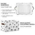 thumbnail image 2 of Ryvnso Line Bows Storage Basket Large Bin Foldable Boxes Toys Organizer 14.2x10.2x8.3in 2 PCs, 2 of 8