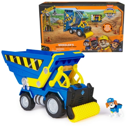 Rubble & Crew, Wheeler's Bark Yard Deluxe Dump Truck Construction Vehicle, for Ages 3 and up