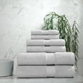 thumbnail image 5 of Aston & Arden Egyptian Cotton Bathroom Towel Set (6-Piece), Jaquard Border, Light Grey, 5 of 8
