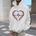 thumbnail image 1 of MHFRRA Sudadera con Capucha para Hombre, con Estampado de Fútbol, Informal, Holgada, Cómoda y Cálida para Uso Diario En Otoño E Invierno Blanco, 1 of 3