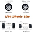 thumbnail image 3 of 1/64 Front Small Rear Big Wheels with Detachable Slick Rubber Tires for Model Cars Refiting Parts for Hotwheels (5 Sets) RLCBS003, 3 of 6