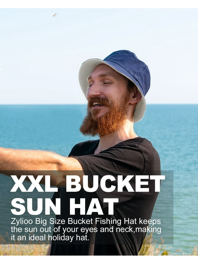 Zylioo XXL Oversize Reversible Sun Hat,Soft Travel Bucket Hats