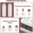 thumbnail image 6 of INTSUPERMAI Electric Sauce Warmer 2 Bottles Chocolate Sauce Heater, 6 of 7
