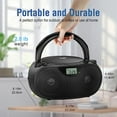 thumbnail image 2 of Nextron Boombox Lecteur CD Stéréo Portable avec Radio AM/FM, Bluetooth, USB, Entrée AUX, Prise Casque, Compatible CD-R/RW et CD MP3, Transparent an, 2 of 9