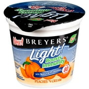 Breyers: Light Peaches 'n Cream Yogurt, 6 Oz.