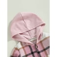 thumbnail image 6 of Suealasg 2Pcs Kids Girls Fall Outfits Clothes 1T 2T 3T 4T 5T 6T Children Girls Long Sleeve Plaid Pocket Hooded Shirts Tops Long Pants Casual Autumn Clothing for Little Girls, 6 of 9