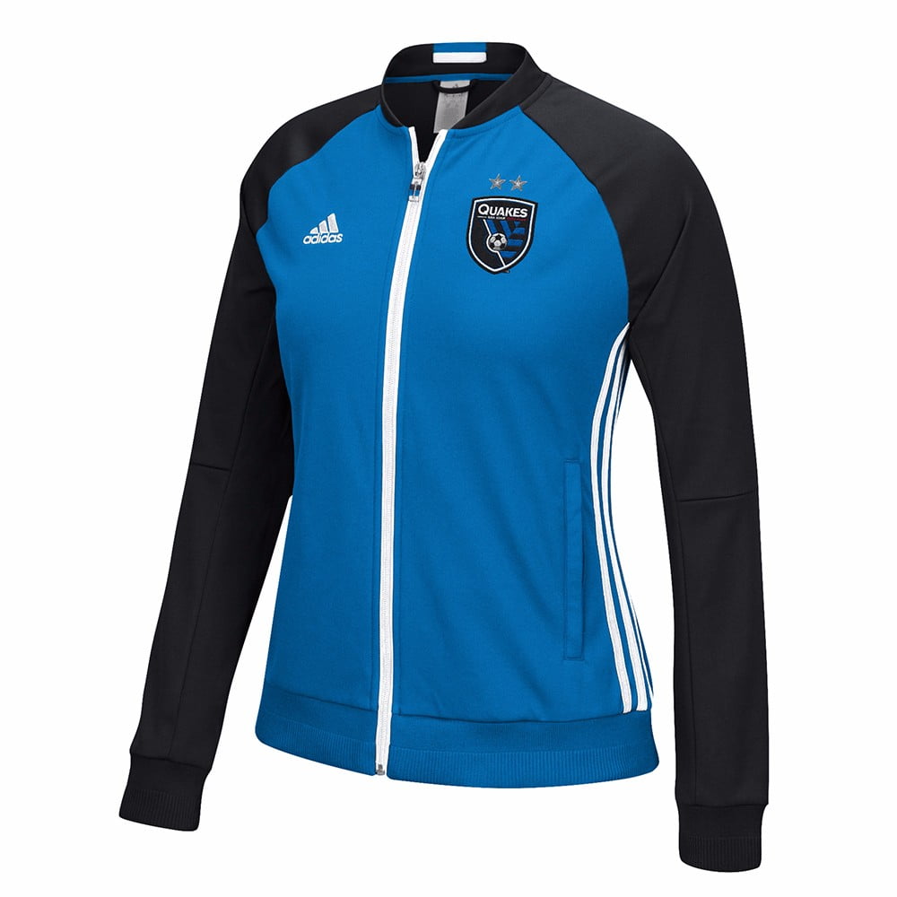 San Jose Earthquakes MLS Adidas Blue Anthem Full Zip Track Jacket For Women by Adidas