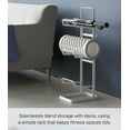 thumbnail image 6 of Yamazaki Home Fitness Equipment Storage Rack, White, Steel, 6 of 7