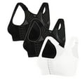thumbnail image 1 of Yuyuzo 3PC Plus Size Front Closures Bras for Women Back Support Full Coverage Bras Wireless Push up Everyday Bras, 1 of 6