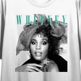 thumbnail image 6 of Whitney Houston Classic Photo Print Crew Neck Short Sleeve Women's White Crop T-shirt-Medium, 6 of 7