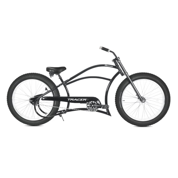 Tracer Harman-M 26'' Beach Cruiser Bike,Coaster Brake,Fat Tires,Low Handlebar, Black,for Men Women