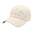 thumbnail image 1 of Under $10 Baseball Caps Beige Ripped Baseball Cap Washed To Make Old Baseball Cap Sun Shade Cap Duck Cap Soft Top Retro Cap, 1 of 3
