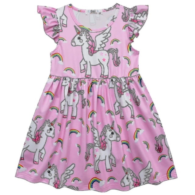 Vestido de niña con manga Feifei de dibujos animados Baby Shark Baby para niños