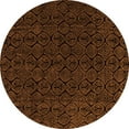 thumbnail image 1 of Ahgly Company Indoor Round Abstract Orange Modern Area Rugs, 7' Round, 1 of 4