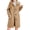 Khaki-1, variant on Pea Coats For Women Elegant 2025 Single Breasted Mid Length Wool Coat Long Sleeve Lapel Collar Overcoat Winter