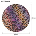 thumbnail image 6 of Purple and Orange Of Leopard Print Round Tablecloth 60"x60",Wrinkle Wipeable Table Cloth for Kitchen Dining Room Picnic Patio Party, 6 of 6