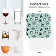 thumbnail image 6 of Fuzoiu Winter Skiing Penguin Print Leather Coasters Set,Drink Coasters Set of 4,for Tabletop Protection, Durable PVC Coasters,Home Décor and Housewarming Gift-Square, 6 of 6