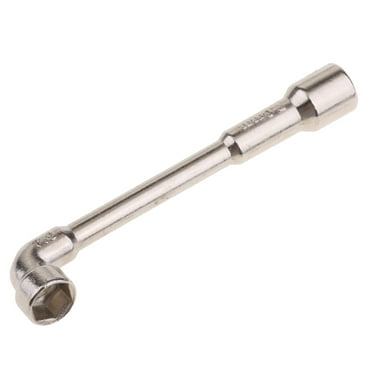 Polished Angled Socket Wrench Spanner with Thru Hole Chrome Steel 7mm