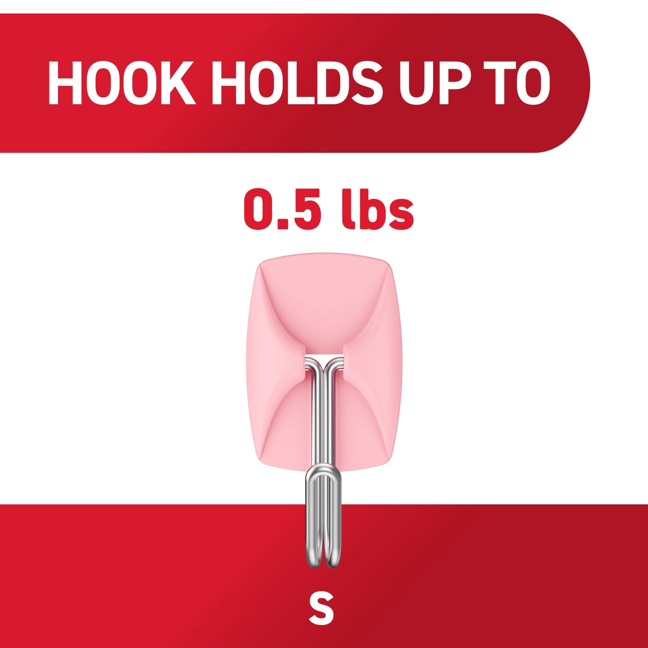 Command Small Wire Hooks, Blossom, Holds .5 lbs, 9 Hooks, 12 Adhesive Strips