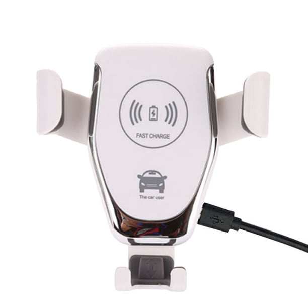 Cargador inalámbrico para coche, cargador inalámbrico rápido de 15 W, soporte para teléfono con diseño de gravedad para ventilación de coche, compatible con iPhone 8/iPhone X/Xiaomi Max2