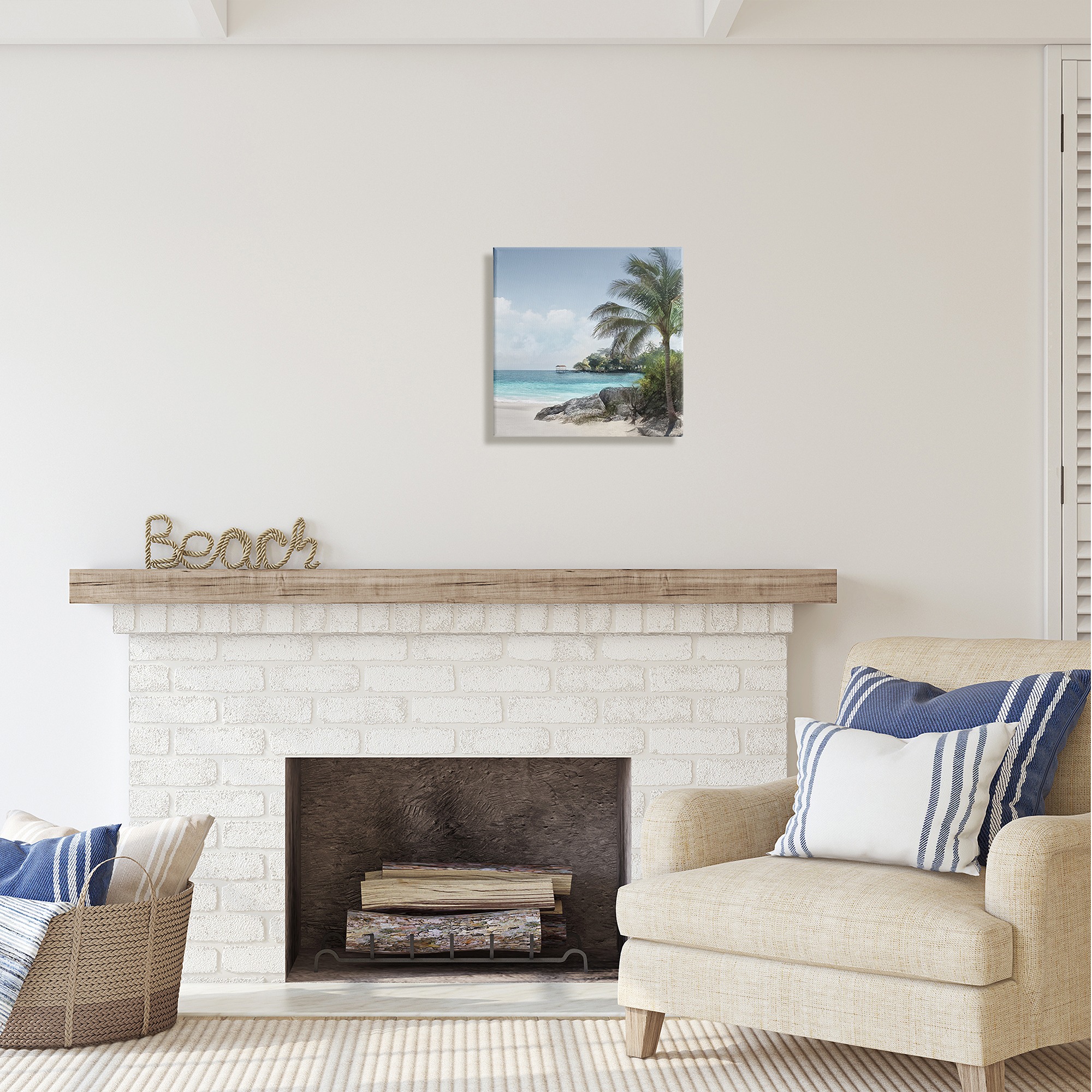 Stupell Industries Tropical Paradise Scenery Nature Photography Gallery Wrapped Canvas Art Print Wall Art, 17 x 17