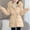 Khaki, variant on Olyvenn Detachable Quilted Parka Jacket Long Sleeve Women Long Winter Faux Fur Collar Drawstring Waist Puffer Jackets Coffee M
