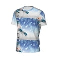 thumbnail image 6 of Wukai Christmas Snowman In The Snow Print Men's Short-Sleeved Mesh T-Shirt,Quick-Dry Short Sleeve Workout T-Shirt-Large, 6 of 8