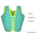 thumbnail image 4 of Wdgfv Girls Swimwear Life Jacket Vest for Children Solid Color Foam Buoyancy Aid Outdoor Swimming Water Gear Green 1-2Years, 4 of 5