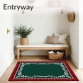 thumbnail image 3 of ODIKA 8'x10' Machine Washable Non-Slip Area Rug, Festive Season Hearth Entrance Decorative Anti Fatigue Welcome High Traffic Rug, Red, 625427, 3 of 7