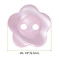 thumbnail image 2 of Uxcell Flower Sewing Buttons Resin Torx 2-Hole Craft Buttons 1/2" 150 Pcs Light Pink, 2 of 6