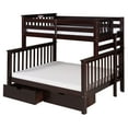 thumbnail image 6 of Santa Fe Mission Tall Bunk Bed Twin over Full - Bed End Ladder - Multiple Finishes - with Under Bed Drawers, 6 of 11