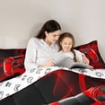 thumbnail image 4 of Homewish Modern Gamepad 7 Pieces Bedding Comforter Set,Teens Video Game Full Bedding Set,Black Red Fitted Sheet Flat Sheet For Boys Kids,Ultra Soft Home Decor Reversible, 4 of 8