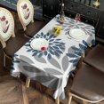 thumbnail image 4 of Purple Floral and Petal Pattern Rectangle Tablecloth 60"x102",Waterproof Polyester Rectangle Table Cloth, Wipeable Spillproof Polyester Tablecloth for Dining, Camping, Indoor and Outdoor, 4 of 6