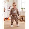 thumbnail image 6 of Lairauiy Toddler Baby Boy Fall Outfit 0-3 Years Long Sleeve Sweatshirt with Pants 2Pcs Clothes Set, 6 of 9