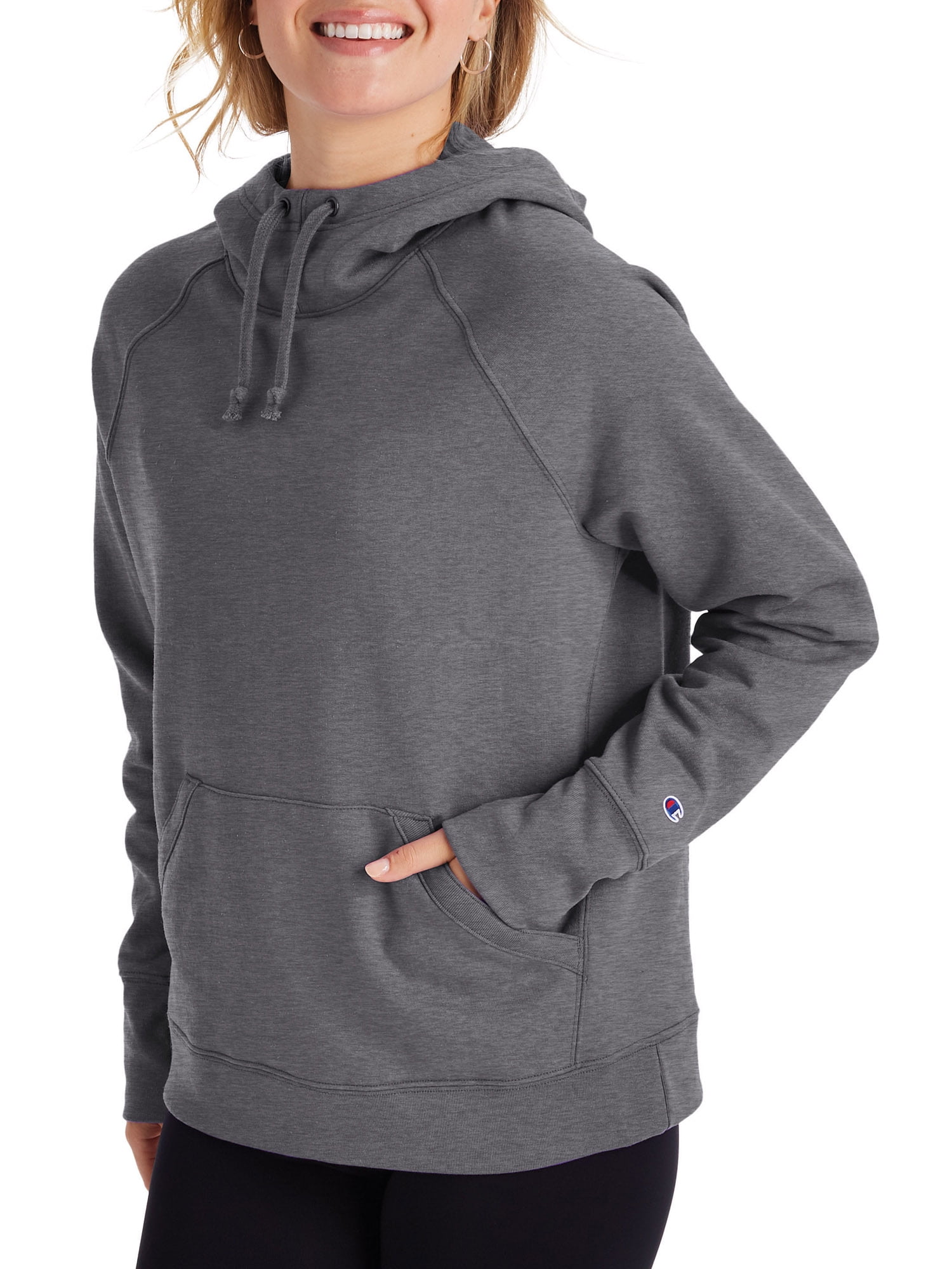 Champion Hoodie Women's Sweatshirt Powerblend Full Zip Scuba hood Pockets XS-2XL 